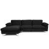 103.5 in. Pillow Top Arm 2-piece L Shaped Velvet Left Hand Facing Modern Sectional Sofa in Black by Z-joyee