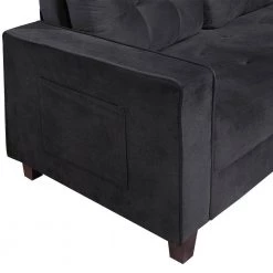76 in. Square Arm Velvet Straight Comfortable 3-Seat Sofa Modern Couch in Black by Z-joyee 13 76 in. Square Arm Velvet Straight Comfortable 3-Seat Sofa Modern Couch in Black by Z-joyee -Cheap Z-joyee Store black z joyee sofas couches p s202200052 1f 1000