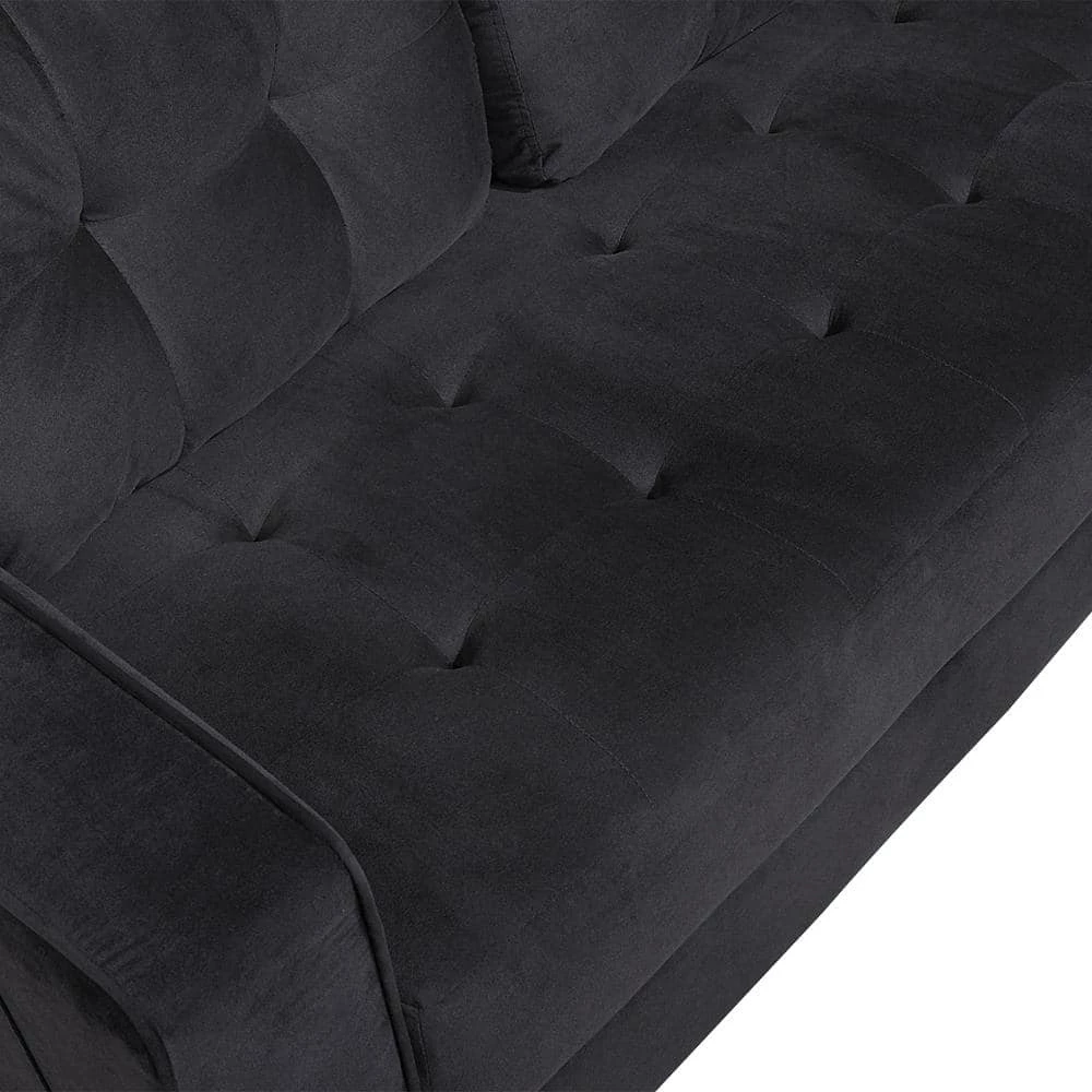 76 in. Square Arm Velvet Straight Comfortable 3-Seat Sofa Modern Couch in Black by Z-joyee 8 76 in. Square Arm Velvet Straight Comfortable 3-Seat Sofa Modern Couch in Black by Z-joyee - Image 8