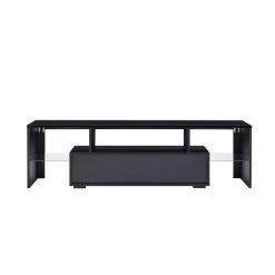 63 in. Black Modern TV Stand with LED Lights Fits TV's up to 70 in. by Z-joyee -Cheap Z-joyee Store black z joyee tv stands f fb857215050 4f 1000