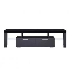 63 in. Black Modern TV Stand with LED Lights Fits TV's up to 70 in. by Z-joyee