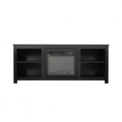 57.87 in. Black Fireplace TV Stand Fits TV's up to 70 in. by Z-joyee