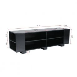 59 in. Black TV Stand TV Console Table Fits TV's up to 65 in. by Z-joyee -Cheap Z-joyee Store black z joyee tv stands f fb857215685 4f 1000