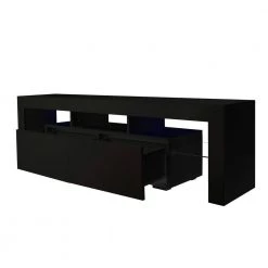 63 in. Black TV Stand Fits TV's up to 70 in. with Remote Control Lights by Z-joyee -Cheap Z-joyee Store black z joyee tv stands f fb857215791 1f 1000