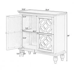 Half Moon Solid Wood Frame Storage Chest with Single Drawer, Navy by Z-joyee -Cheap Z-joyee Store blue z joyee accent cabinets ly wf290984aab 4f 1000