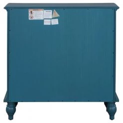 Half Moon Solid Wood Frame Storage Chest with Single Drawer, Navy by Z-joyee -Cheap Z-joyee Store blue z joyee accent cabinets ly wf290984aab 66 1000