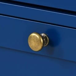 Modern Blue Accent Cabinet With 2 Doors, 3 Drawers by Z-joyee -Cheap Z-joyee Store blue z joyee accent cabinets lyac495aav 1f 1000