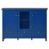 Modern Blue Accent Cabinet With 2 Doors, 3 Drawers by Z-joyee