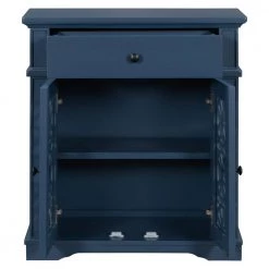 Wood Blue Accent Storage Cabinet with 1 drawer and Shelf, Home Fashions Console table for Entryway by Z-joyee -Cheap Z-joyee Store blue z joyee accent cabinets lyac945aav 77 1000