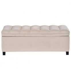 Blue Upholstered Flip Top Storage Bench with Button Tufted Top 46.5 in. W x 16.1 in. H x 20.1 in. D by Z-joyee -Cheap Z-joyee Store blue z joyee bedroom benches ly 280924aav 66 1000