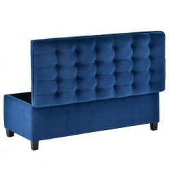 Blue Upholstered Flip Top Storage Bench with Button Tufted Top 46.5 in. W x 16.1 in. H x 20.1 in. D by Z-joyee -Cheap Z-joyee Store blue z joyee bedroom benches ly 280924aav 76 1000