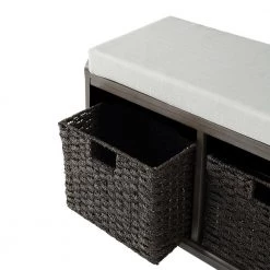 Blue Upholstered Flip Top Storage Bench with Button Tufted Top 46.5 in. W x 16.1 in. H x 20.1 in. D by Z-joyee -Cheap Z-joyee Store blue z joyee bedroom benches ly 280924aav 77 1000