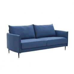 65.8 in. Blue Linen Upholstery 2 Seats Loveseats for Compact Living Space, Apartment, Dorm by Z-joyee -Cheap Z-joyee Store blue z joyee loveseats p s202200139 c3 1000