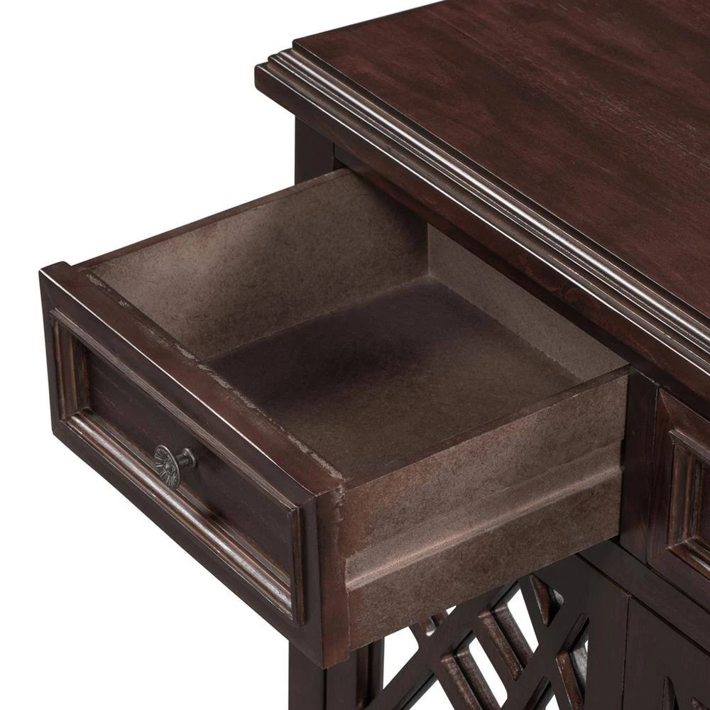 30.3 in. W Brown Wood Storage Cabinet with 2 Drawers by Z-joyee 8 30.3 in. W Brown Wood Storage Cabinet with 2 Drawers by Z-joyee - Image 8