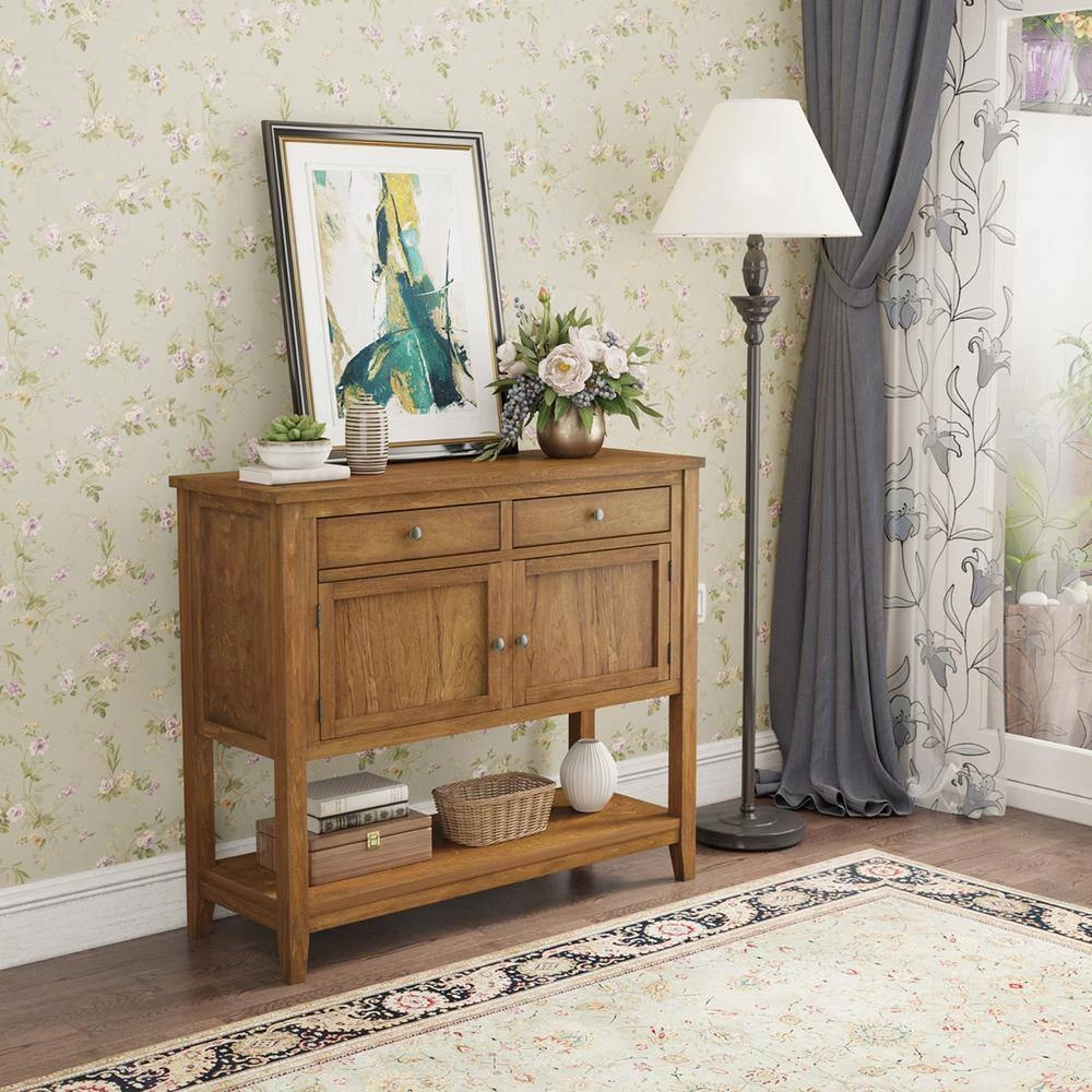 Modern Wood Storage Cabinets with 2 Doors and 1 Shelf, Brown by Z-joyee 11 Modern Wood Storage Cabinets with 2 Doors and 1 Shelf, Brown by Z-joyee - Image 11