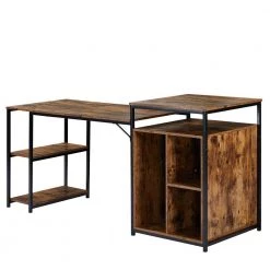 70.8 in. Rectangular Brown Computer Desk with Storage Shelf, CPU Storage Space by Z-joyee -Cheap Z-joyee Store brown z joyee computer desks f fb857219478 1f 1000