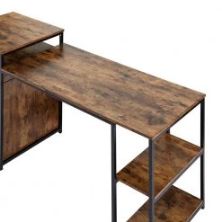 70.80 in. Brown Wood Computer Desk with Storage Shelf, CPU storage space by Z-joyee -Cheap Z-joyee Store brown z joyee computer desks ly wf196080aad 44 1000