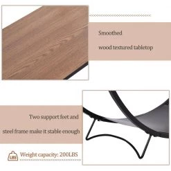 48 in. Brown Half Moon Demilune Metal Wood Console Table with Storage Shelf by Z-joyee -Cheap Z-joyee Store brown z joyee console tables f fb857221617 76 1000