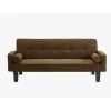 Brown Polyester Fabric Futon Sofa Bed by Z-joyee