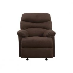 31 in. W Brown Fabric Recliner in Chocolate Microfiber Seat of 1 by Z-joyee -Cheap Z-joyee Store brown z joyee recliners ljp 00632w c3 1000