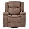 Brown Polyester Power Lift Chair Recliner Chair with Heating System and Adjustable Massage Function by Z-joyee