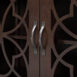 Brown Wood Accent Buffet Sideboard Storage Cabinet with Doors and Adjustable Shelf by Z-joyee -Cheap Z-joyee Store brown z joyee sideboards buffet tables p td20220006 1f 1000