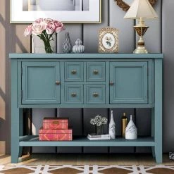 Dark Blue Wood Storage Cabinets with 4 Drawers and Bottom Shelf by Z-joyee 13 Dark Blue Wood Storage Cabinets with 4 Drawers and Bottom Shelf by Z-joyee -Cheap Z-joyee Store dark blue z joyee accent cabinets lyac263aam c3 1000