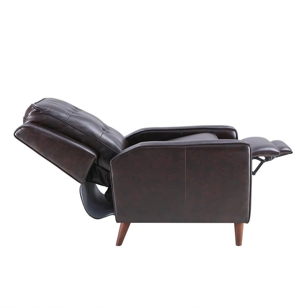 Dark Brown Faux Leather Push Back Recliner Manual Armchair with Medieval style Accent Chair by Z-joyee 5 Dark Brown Faux Leather Push Back Recliner Manual Armchair with Medieval style Accent Chair by Z-joyee - Image 5