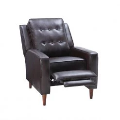 Dark Brown Faux Leather Push Back Recliner Manual Armchair with Medieval style Accent Chair by Z-joyee 13 Dark Brown Faux Leather Push Back Recliner Manual Armchair with Medieval style Accent Chair by Z-joyee -Cheap Z-joyee Store dark brown z joyee accent chairs p a202200112 44 1000