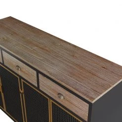 Dark Gray 3 Doors Modern Sideboard Freestanding Sideboard Storage Cabinet Entryway Floor Cabinet by Z-joyee -Cheap Z-joyee Store dark gray z joyee accent cabinets p dj20220010 44 1000