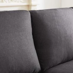 83 in. Square Arm 3-Pieces Linen L-Shape Reversible Sectional Sofa Storage Chaise in Dark Gray Pull Out Sleeper Sofa by Z-joyee -Cheap Z-joyee Store dark gray z joyee sectional sofas bd hw22010802 4f 1000