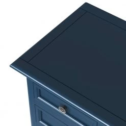 Wood Blue Storage Cabinet with with 6 Drawers, 1 Cabinets and 1 Shelf by Z-joyee -Cheap Z-joyee Store espresso z joyee accent cabinets lyac260aav 44 1000