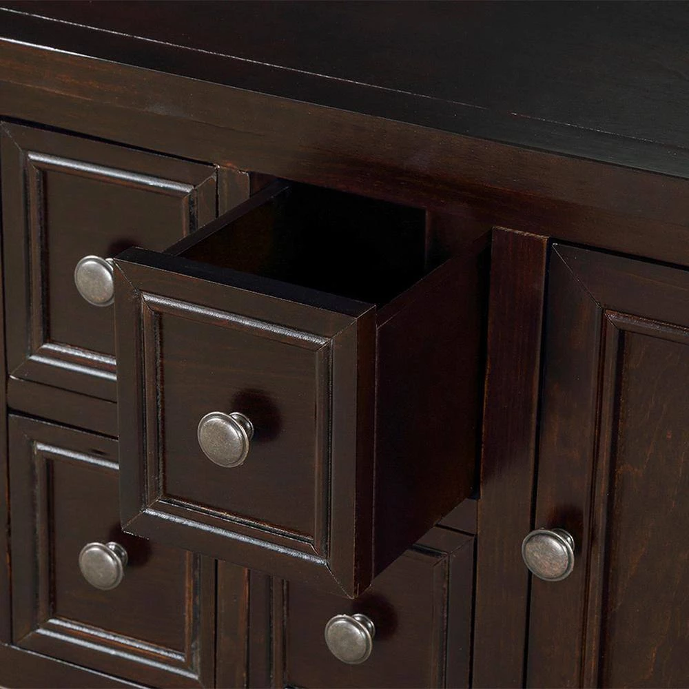 Espresso Wood Storage Cabinets with 4 Drawers and Bottom Shelf by Z-joyee 8 Espresso Wood Storage Cabinets with 4 Drawers and Bottom Shelf by Z-joyee - Image 8