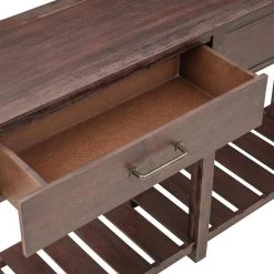 Solid Wood Frame Storage Chest with 2 Drawers, Espresso by Z-joyee -Cheap Z-joyee Store espresso z joyee accent cabinets lyac639aap 44 1000