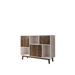 Wood Espresso Storage Cabinet with 2 Drawers, 2 Cabinets and 1 Shelf by Z-joyee -Cheap Z-joyee Store espresso z joyee accent cabinets lyac7247 4f 1000