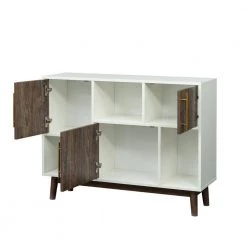 Wood Espresso Storage Cabinet with 2 Drawers, 2 Cabinets and 1 Shelf by Z-joyee -Cheap Z-joyee Store espresso z joyee accent cabinets lyac7247 c3 1000