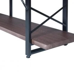 71 in.Espresso Metal 5 Shelf Etageres Bookcase with Wood Shelf by Z-joyee -Cheap Z-joyee Store espresso z joyee bookcases bookshelves ly wf287034aae 1f 1000