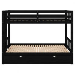 Espresso Twin over Pull-out Bunk Bed with Trundle by Z-joyee -Cheap Z-joyee Store espresso z joyee bunk beds ly301aap 1ap 1 66 1000
