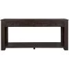 Rustic 63 in. Espresso Standard Rectangle Wood Console Table with 4 Drawers by Z-joyee