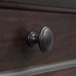 Rustic 63 in. Espresso Standard Rectangle Wood Console Table with 4 Drawers by Z-joyee -Cheap Z-joyee Store espresso z joyee console tables ly wf287219aap fa 1000