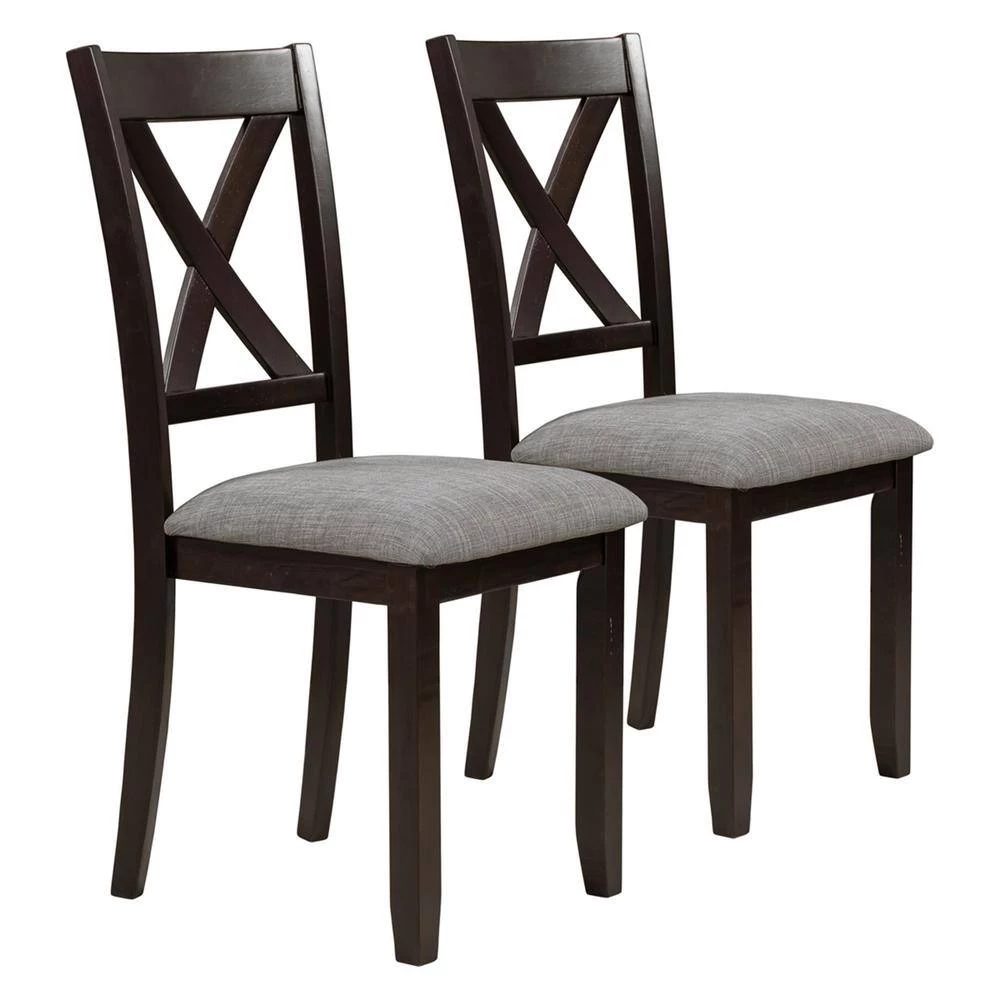 6-Piece Rectangular Espresso MDF Top Dining Room Set Seats 6 by Z-joyee 7 6-Piece Rectangular Espresso MDF Top Dining Room Set Seats 6 by Z-joyee - Image 7