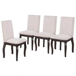 3-Piece Round Natural MDF Top Dining Room Set Seats 6 by Z-joyee -Cheap Z-joyee Store espresso z joyee dining room sets ly st000074aap 76 1000