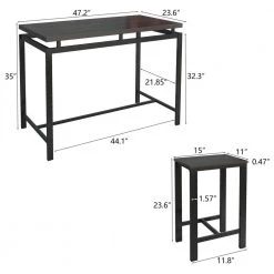 5-Piece Rectangle Espresso Wood Top Dining Room Set Seats 4 by Z-joyee 12 5-Piece Rectangle Espresso Wood Top Dining Room Set Seats 4 by Z-joyee -Cheap Z-joyee Store espresso z joyee dining room sets ly26p hei 4f 1000