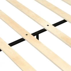 Espresso Queen Size Metal Platform Bed with Wood Slats by Z-joyee -Cheap Z-joyee Store espresso z joyee platform beds f fb857216439 1f 1000