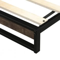 Espresso Queen Size Metal Platform Bed with Wood Slats by Z-joyee -Cheap Z-joyee Store espresso z joyee platform beds f fb857216439 fa 1000