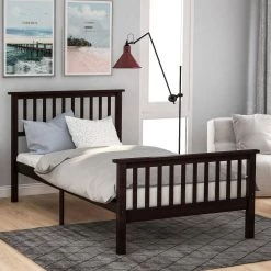 Wood Espresso Twin Size Platform Bed with Headboard and Footboard by Z-joyee 17 Wood Espresso Twin Size Platform Bed with Headboard and Footboard by Z-joyee -Cheap Z-joyee Store espresso z joyee platform beds f fb857217009 31 1000