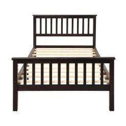 Wood Espresso Twin Size Platform Bed with Headboard and Footboard by Z-joyee 16 Wood Espresso Twin Size Platform Bed with Headboard and Footboard by Z-joyee -Cheap Z-joyee Store espresso z joyee platform beds f fb857217009 76 1000