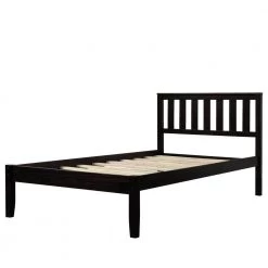 Wood Espresso Twin Platform Bed with Wood Slat Support by Z-joyee -Cheap Z-joyee Store espresso z joyee platform beds f fb857217542 fa 1000