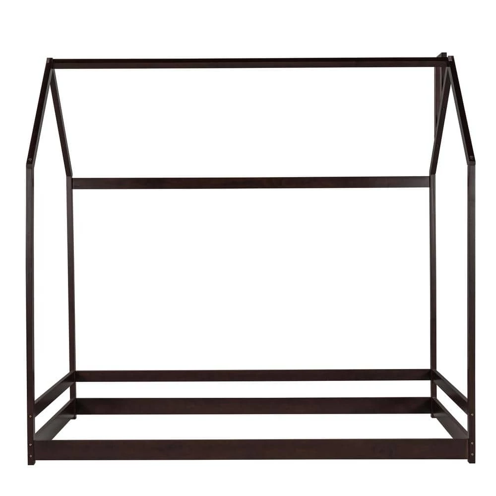 Wood Espresso Twin Size House Bed by Z-joyee 1 Wood Espresso Twin Size House Bed by Z-joyee