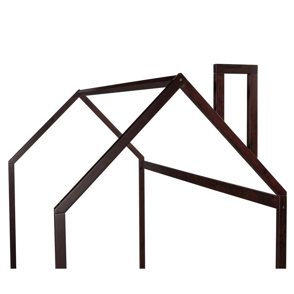 Wood Espresso Twin Size House Bed by Z-joyee 3 Wood Espresso Twin Size House Bed by Z-joyee - Image 3